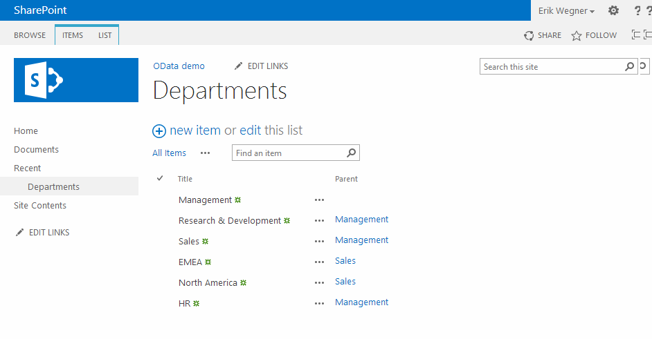 Die gefüllte Liste Die gefüllte Liste