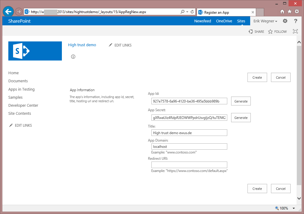 Register a new app Register a new app